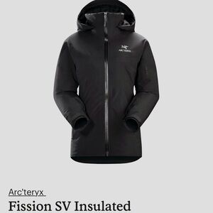 Used Arc'teryx Fission SV Jacket Women's medium Black.